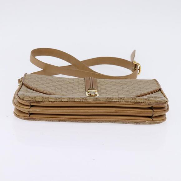 CELINE Macadam Canvas Shoulder Bag Pvc Beige Gold - Picture 9 of 13